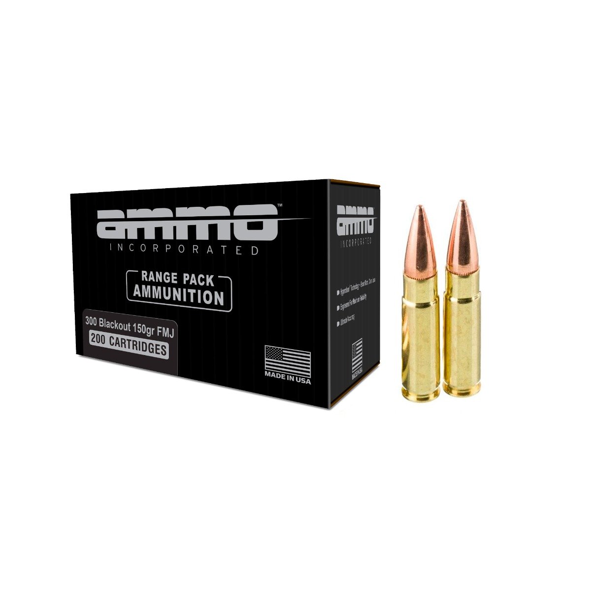 Range pack of AMMO Inc 300 Blackout 150gr