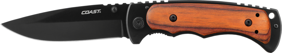 COAST FX411 Frame Lock Wood Handle Folding Knife