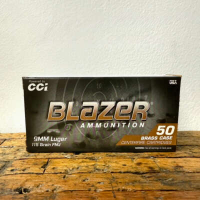 Blazer 9mm Luger Ammo 115 Grain Full Metal Jacket