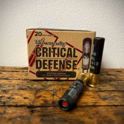 Hornady Critical Defense 410 Ammo Triple Defense FTX Slug and Two 35 Cal Balls