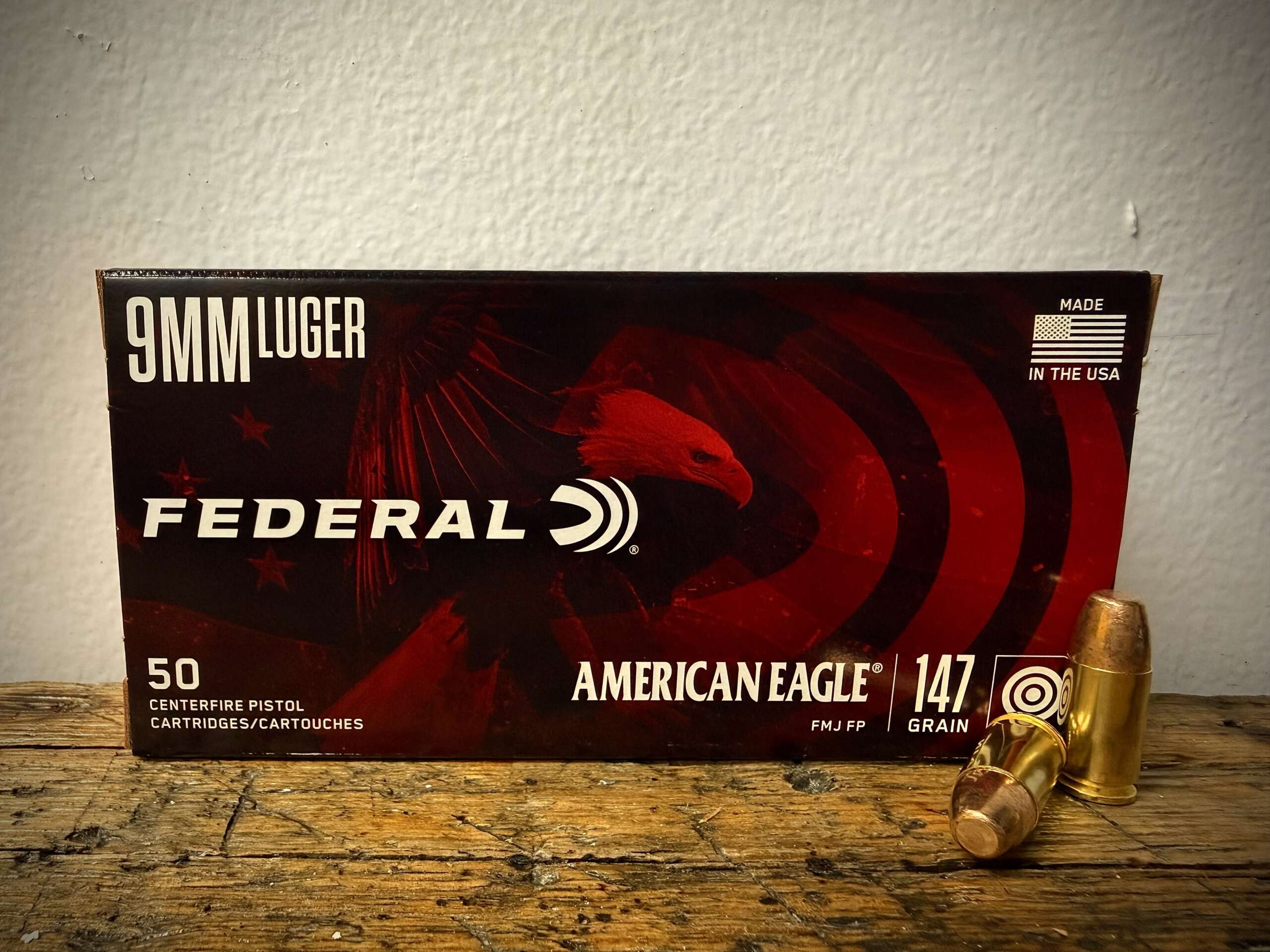 Federal American Eagle 9mm Luger Ammo 147 Grain Full Metal Jacket