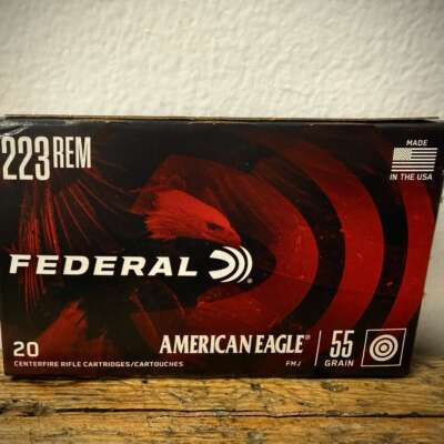 Federal American Eagle 223 Remington Ammo 55gr FMJ