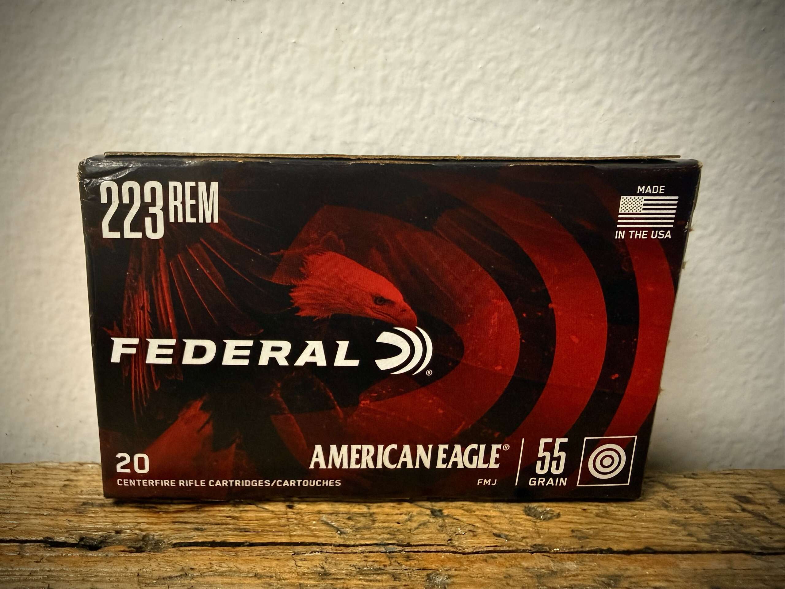 Federal American Eagle 223 Remington Ammo 55gr FMJ