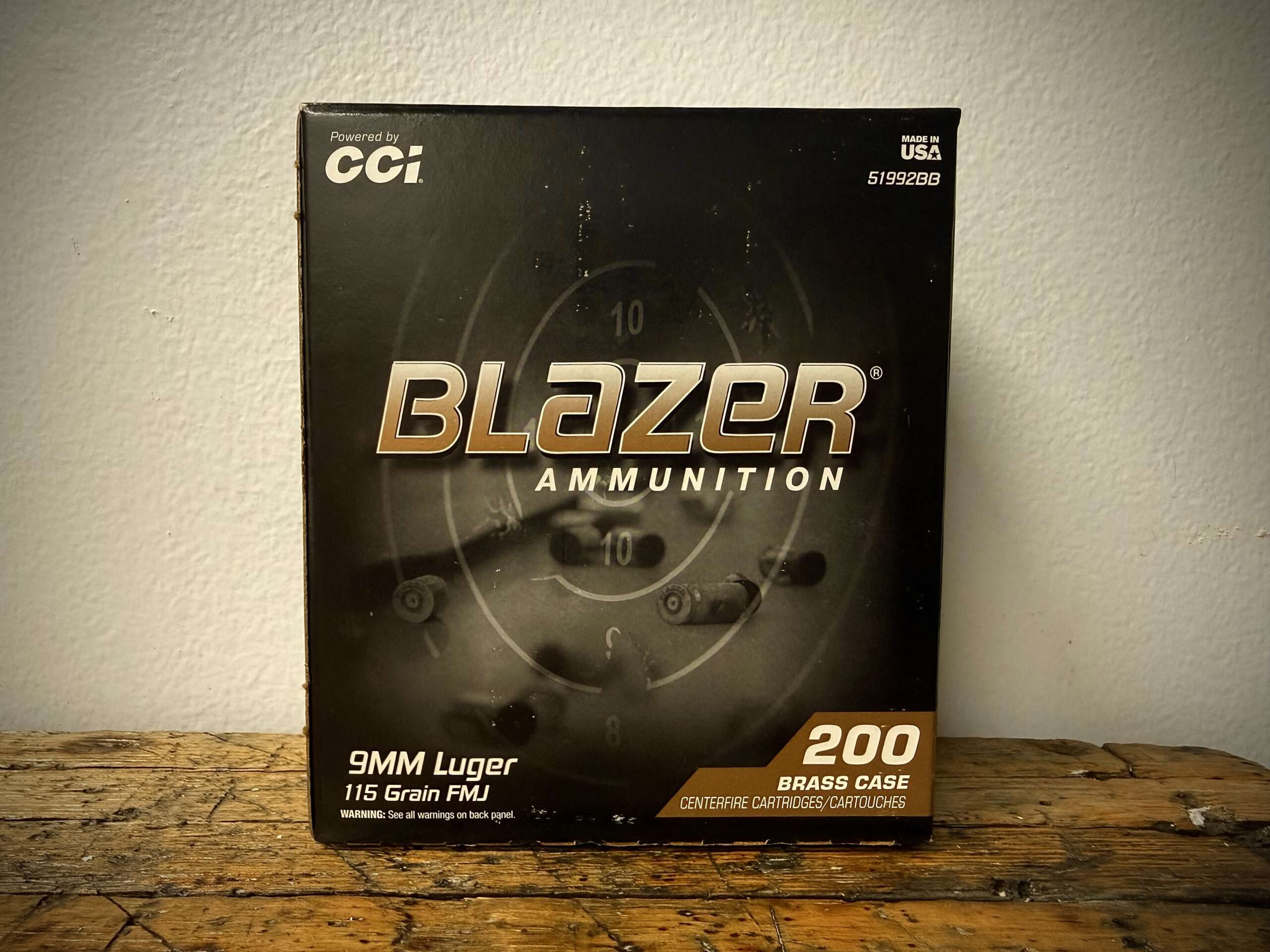 Blazer 9mm Luger Ammo 115 Grain FMJ 200rd Boxes