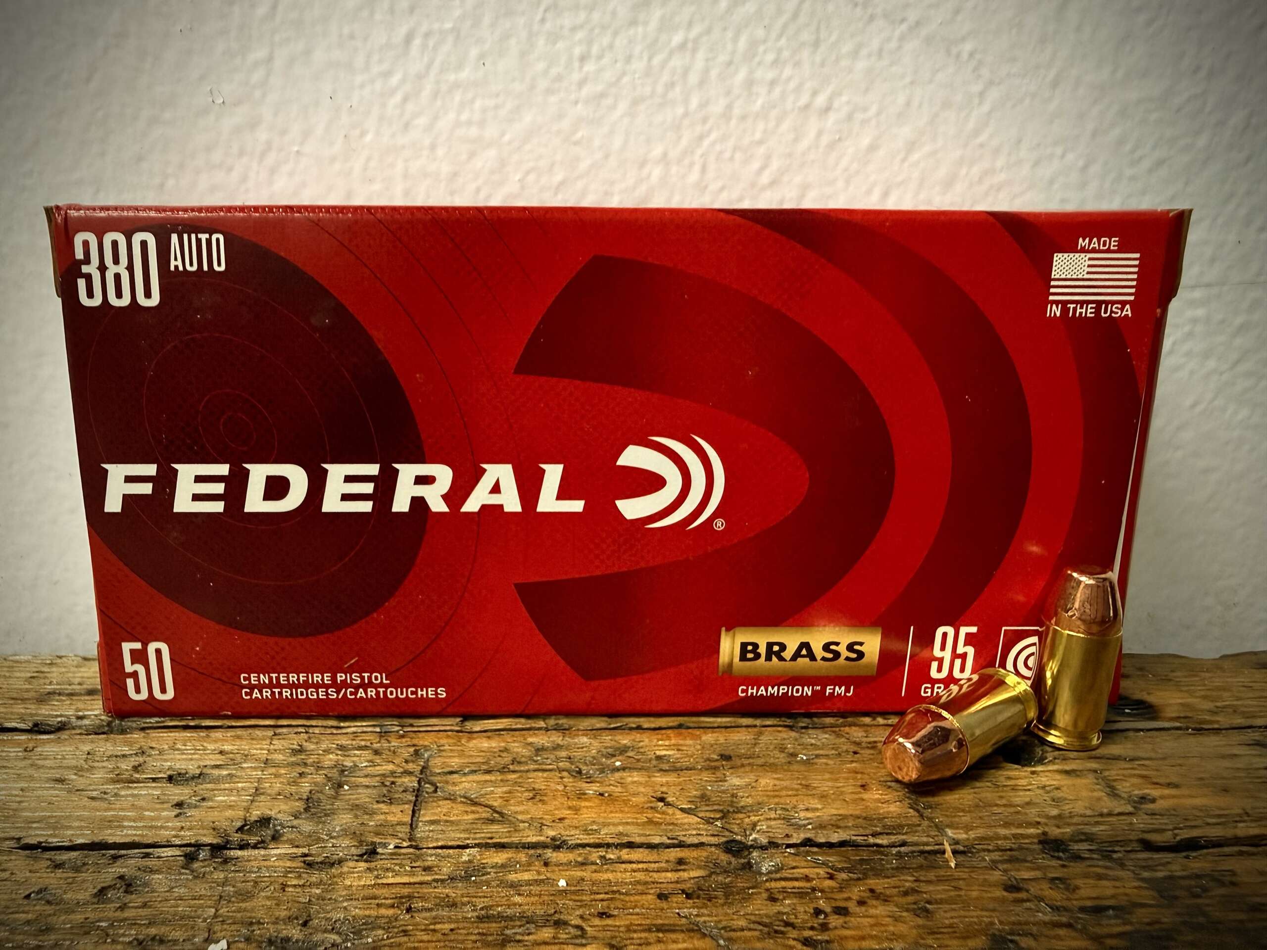 Federal Champion 380 ACP Ammo 95 Grain Full Metal Jacket