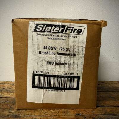 SinterFire GreenLine 40 S&W Ammo 125gr Frangible Flat Nose