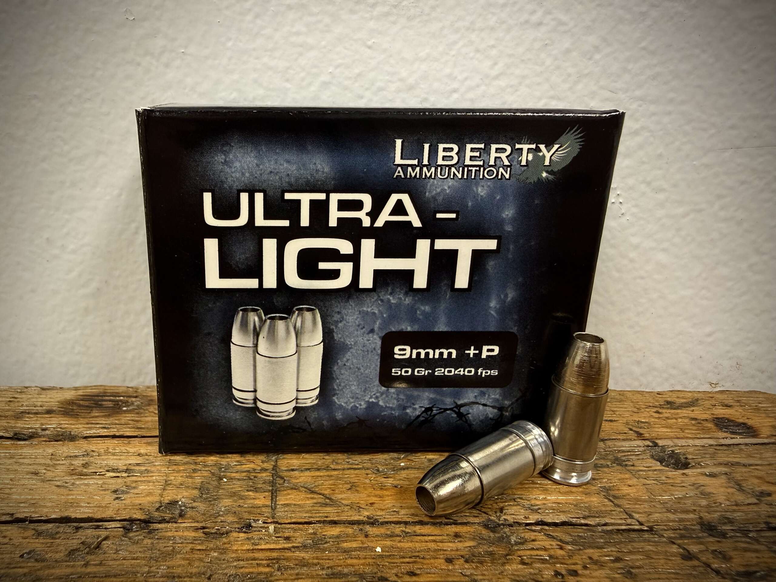 Liberty 9mm Luger +P Ammo 50 Grain Ultra Light