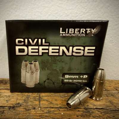 Liberty Civil Defense 9mm Luger Ammo 50 Grain Hollow Point