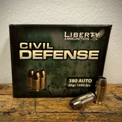 Liberty Civil Defense 380 ACP Ammo 50 Grain Hollow Point