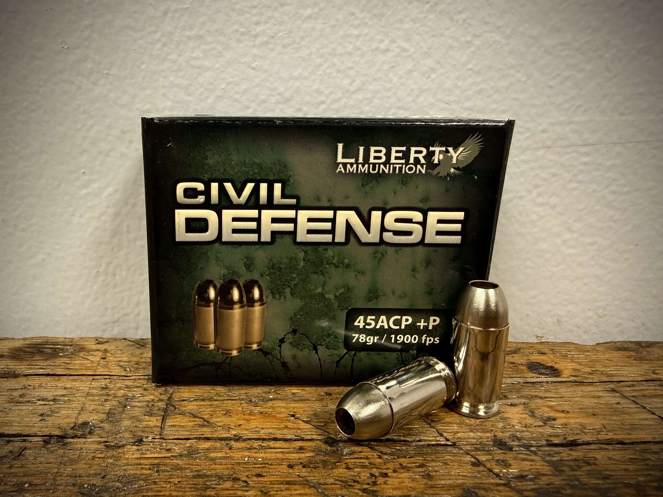 Liberty Civil Defense 45 ACP Ammo 78 Grain +P Hollow Point